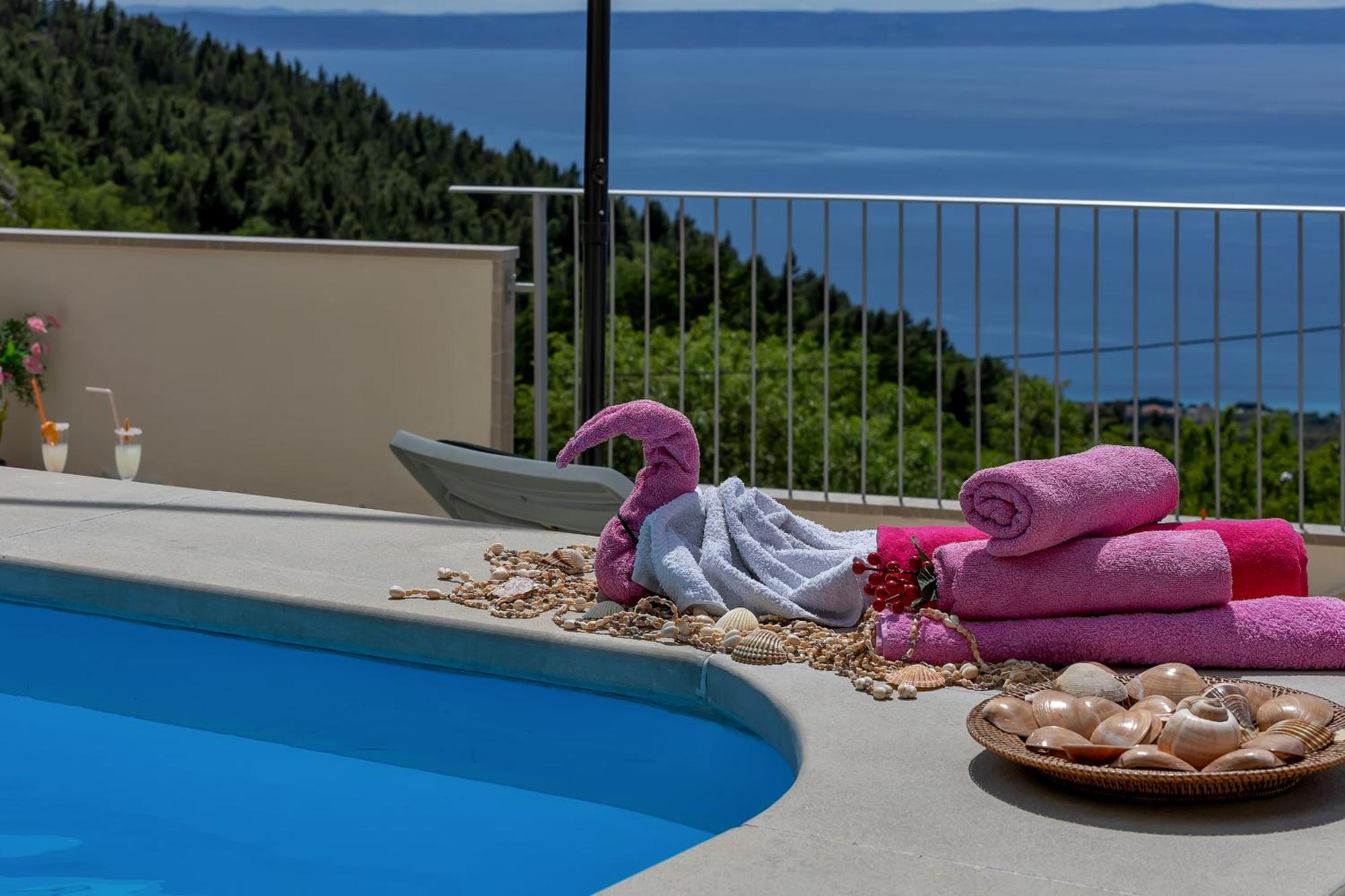 Holiday Home Marta With Heated Pool,Grill,Sea View Bast Zewnętrze zdjęcie