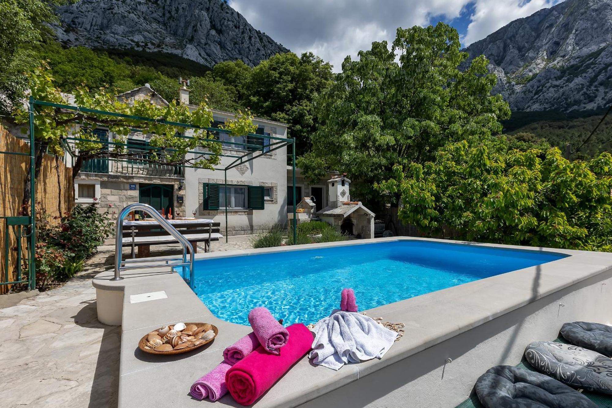 Holiday Home Marta With Heated Pool,Grill,Sea View Bast Zewnętrze zdjęcie