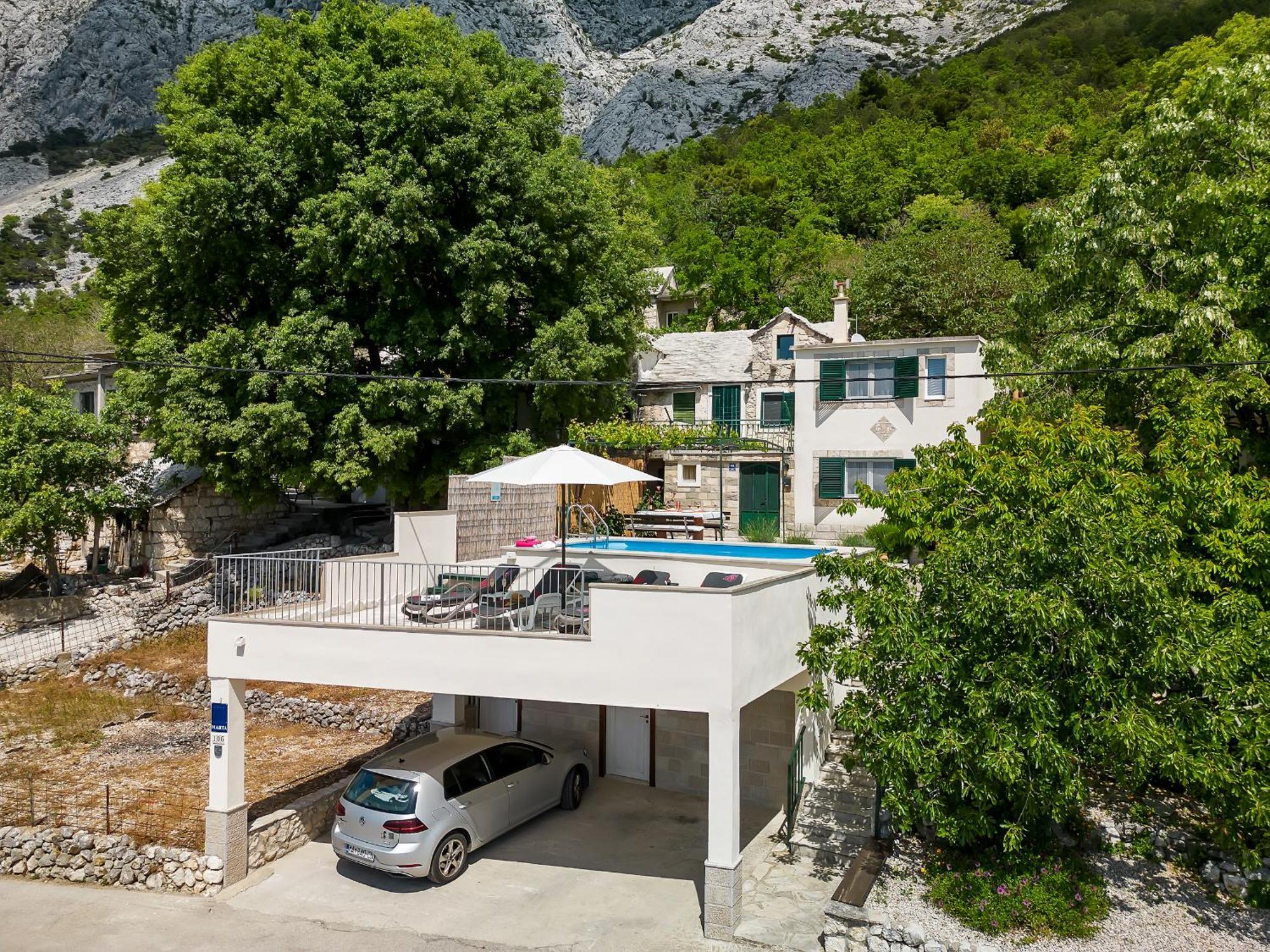 Holiday Home Marta With Heated Pool,Grill,Sea View Bast Zewnętrze zdjęcie